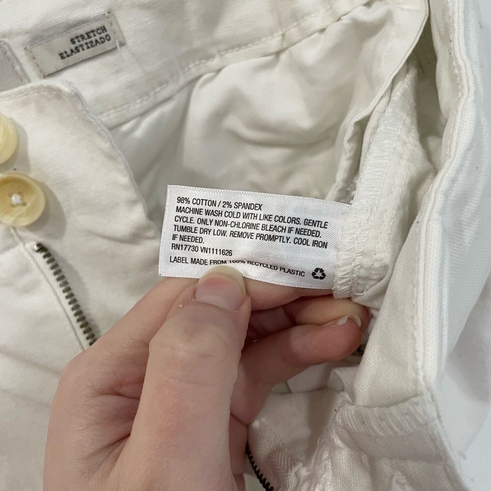 A New Day 98% Cotton Blend Stretch White Straight Leg Pants Women’s Size 2 - Picture 6 of 7